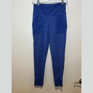 AERIE Blue Cotton Blend Tight Workout Fitness Yoga Leggings Women’s Size M
